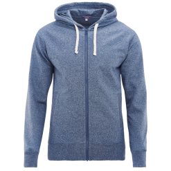 LIVING CRAFTS Cameron | Veste A Capuche Melange Bleu Nuage New